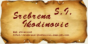 Srebrena Ikodinović vizit kartica
